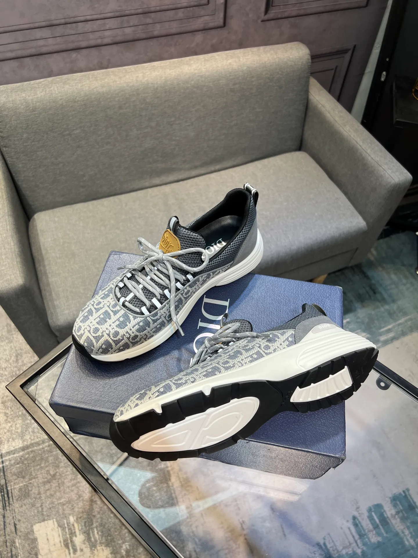 Men's shoes 💰400 [Dior] popular men's shoes, imported mesh splicing material, really inside. Original sole provided by the original factory, 38-45 (45 customized, non-refundable)